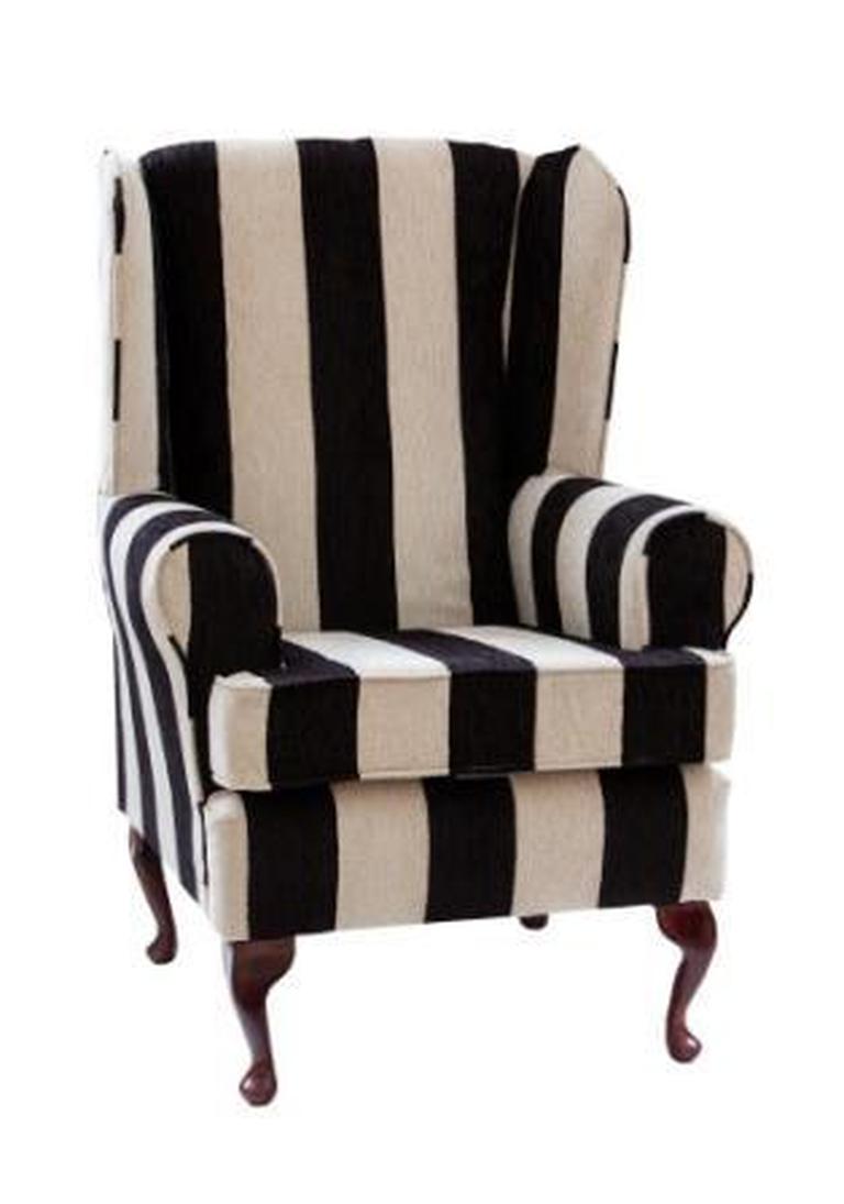 Luxury Orthopaedic High Seat Chair in Harrison stripe Black